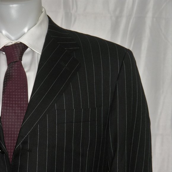 Canali Fratelli Super 120Dark Gray Three Button Suit 42L
